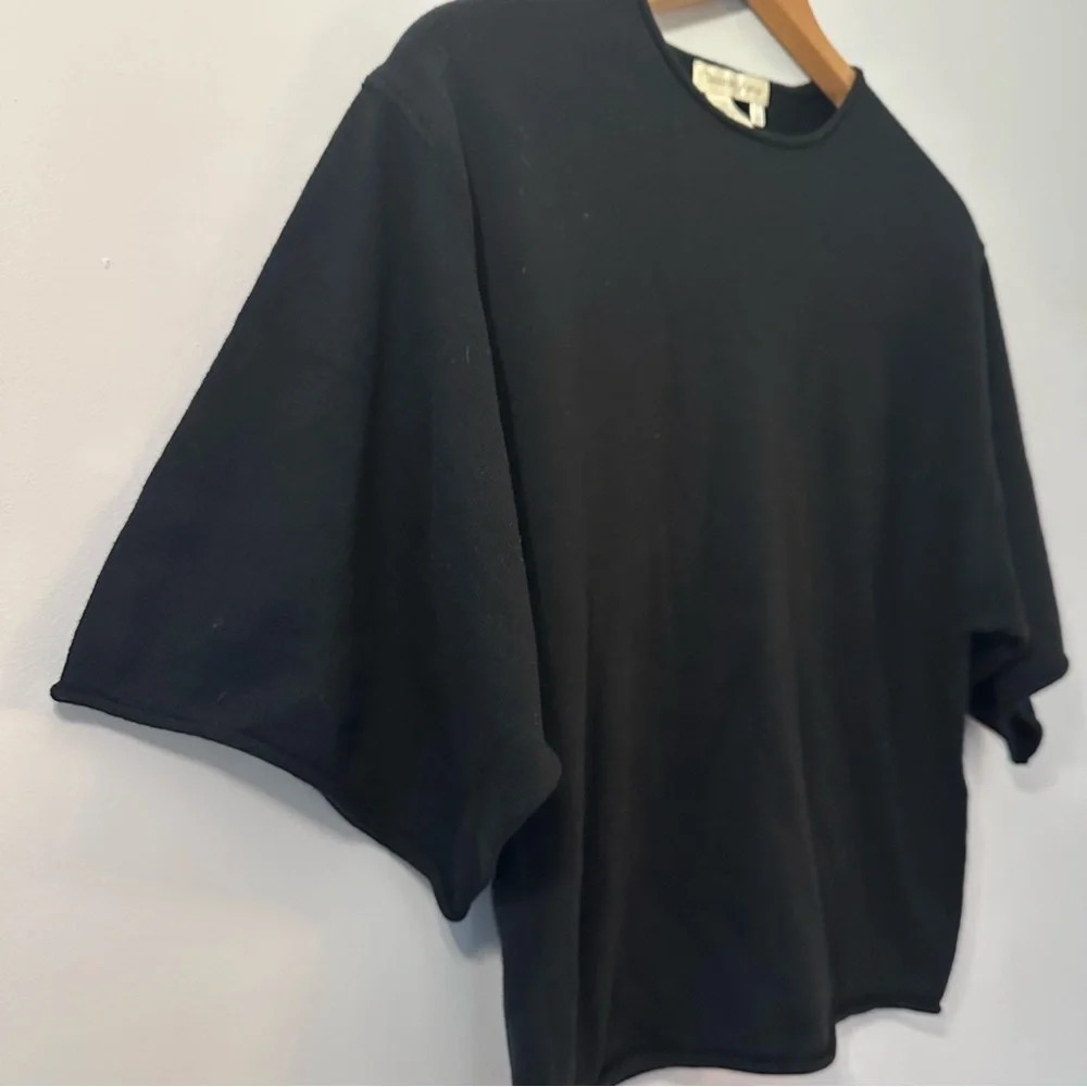 Territory Ahead Merino Wool Wide Sleeve Petite Black Sweater